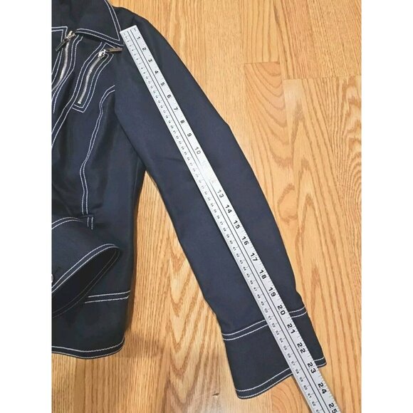 Conrad C Collection Women's Jacket 4 Dark Blue Stretch Michael Jackson Y2K Retro - Picture 6 of 7